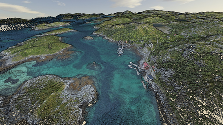 Punktskybilde av Bliksvær utenfor Bodø. Kilde: Kartverket
