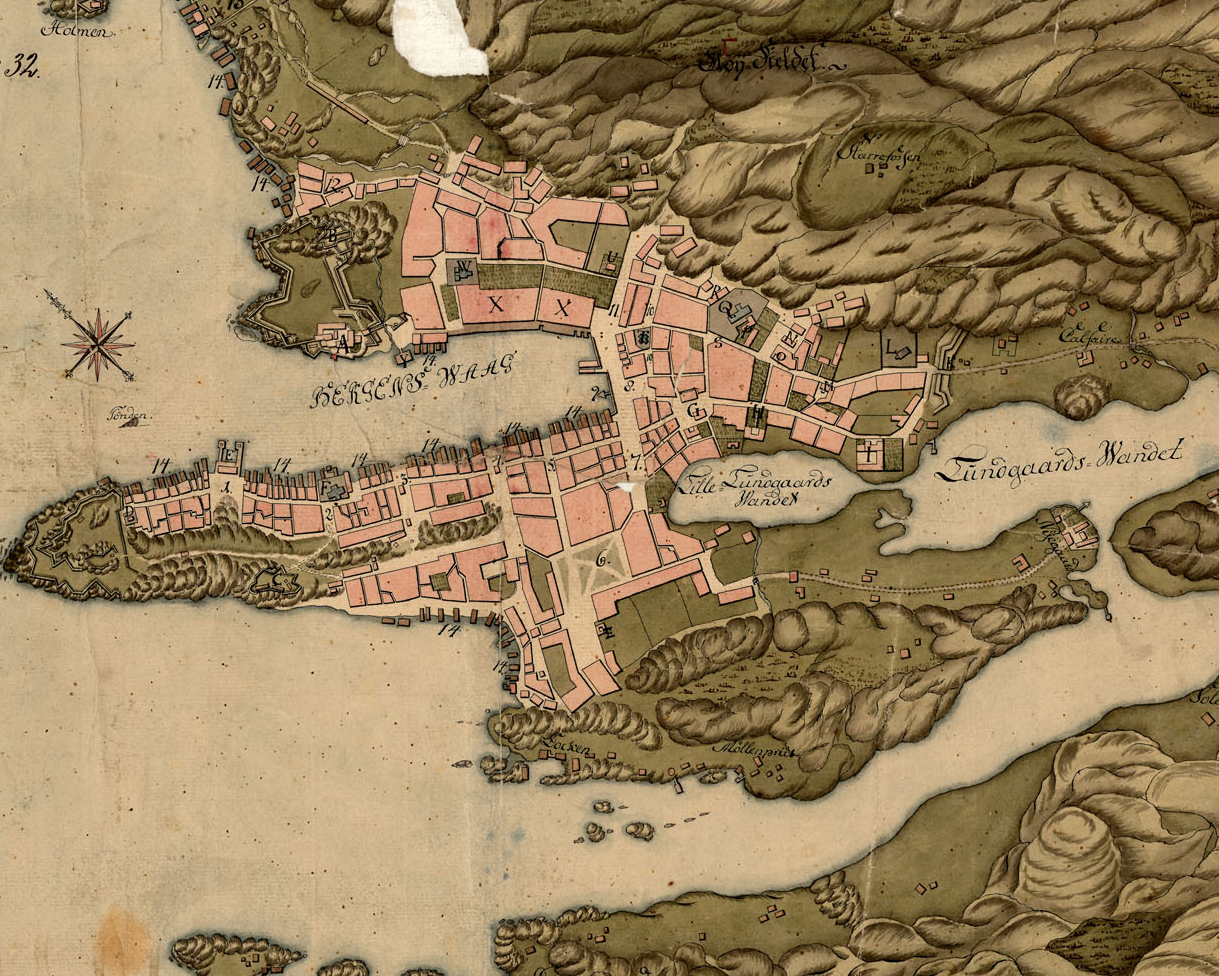 Gammelt kart over Sør-Norge