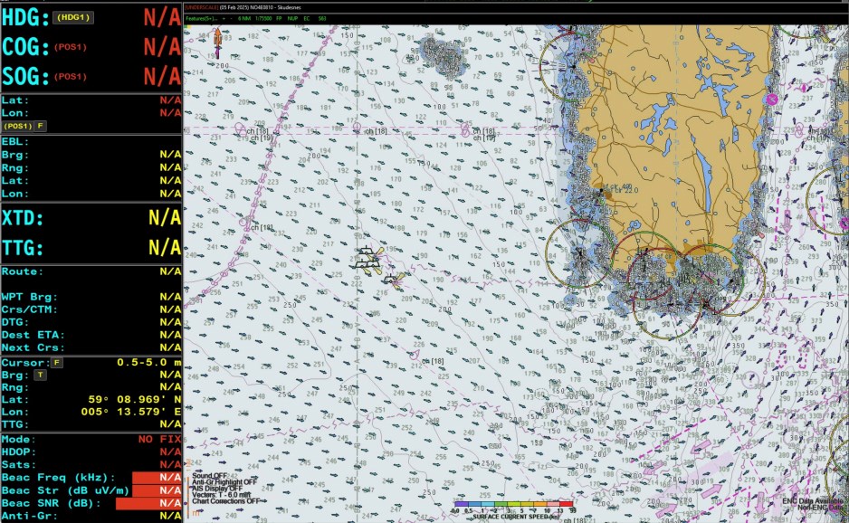 Skjermdump av visning av overflatestr&oslash;m (S-111).