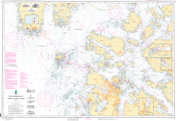 Gammel sjøkart til historisk arkiv