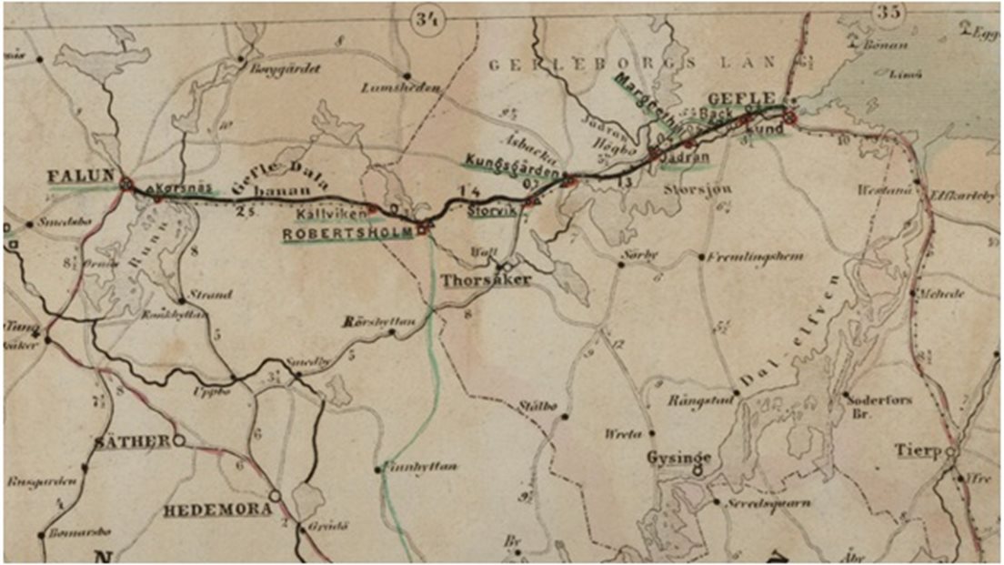 Utsnitt fra Sverige nr46 fra 1864