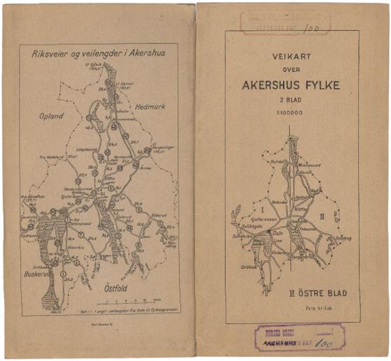 Akershus amt nr 100: Veikart over Akershus