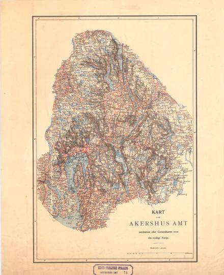 Akershus amt nr 71: Kart over Akershus Amt; sammensatt efter Generalkarterne over det sydlige Norge