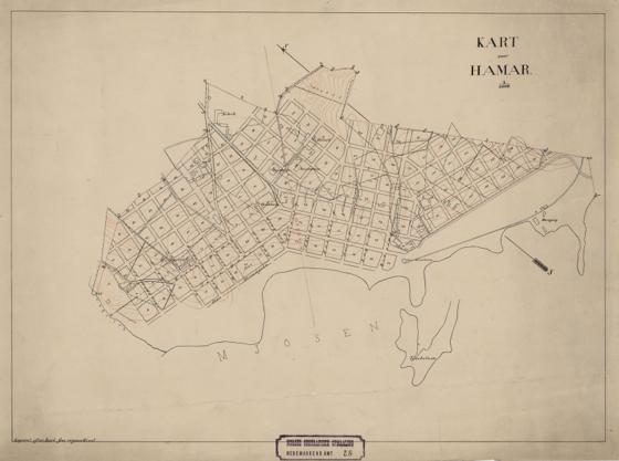 Hedemarkens amt nr 58: Kart over Hamar