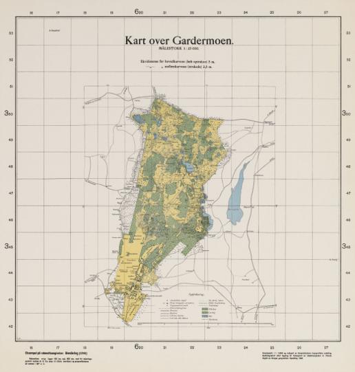 Kart over Gardermoen