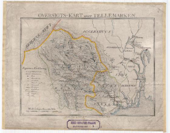 Bratsberg-amt nr 9-1: Oversigtskart over Tellemarken