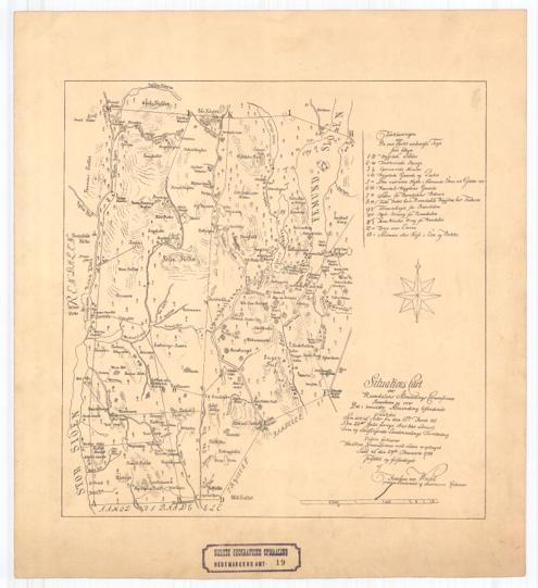 Hedemarkens amt nr 19: Situations Cart over Reendalens Almindings Circumference