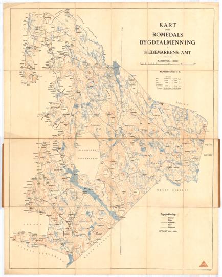 Hedemarkens amt nr 65: Kart over Romedals