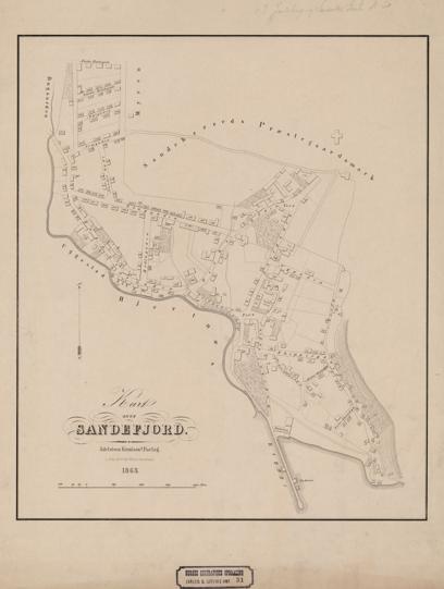 Jarlsberg og Larviks amt nr 31: Kart over Sandefjord