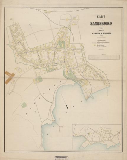 Jarlsberg og Larviks amt nr 42: Kart over Sandefjord