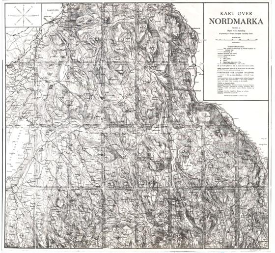 Kristiania amt nr 101: Kopi Kart over Nordmarka