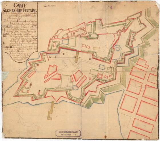 Kristiania amt nr 14: Carte over Aggershus Fæstning
