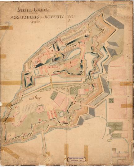 Kristiania amt nr 18: Speciel Carte over Fæstningen Aggershus
