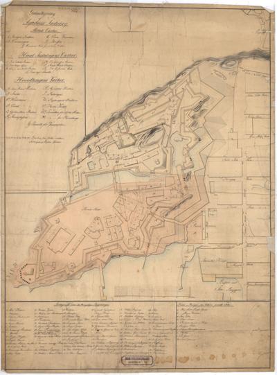 Kristiania amt nr 41: Carte over Aggershus Fæstning
