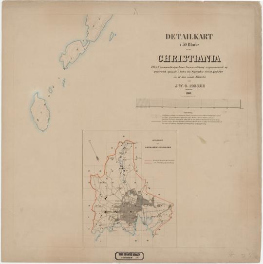 Kristiania amt nr 58: Oversikt over Detailkart over Christiania