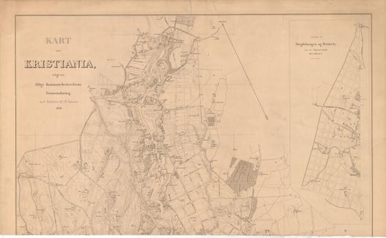 Kristiania amt nr 63: Kart over Kristiania