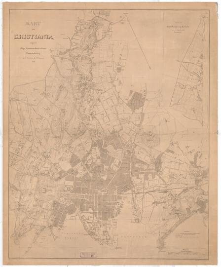 Kristiania amt nr 63: Kart over Kristiania