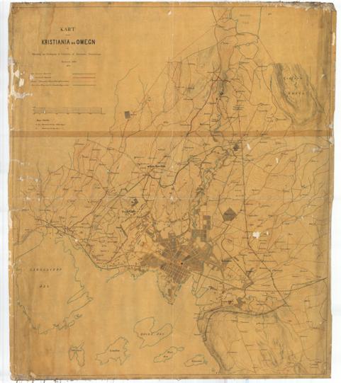 Kristiania amt nr 67a: Kart over Kristiania