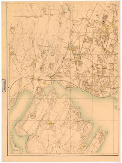 Kristiania amt nr 69: Kart over Kristiania med det Kristiania Bygningslov underlagte Bælte af Aker