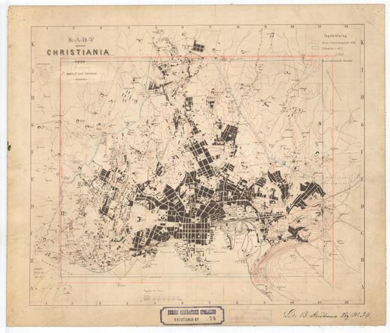 Kristiania amt nr 74: Kart over Kristiania