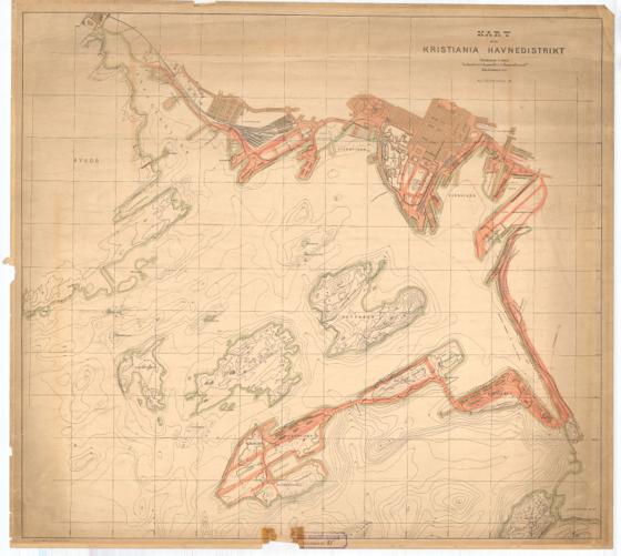 Kristiania 85-2: Kart over Kristiania havnedistrikt