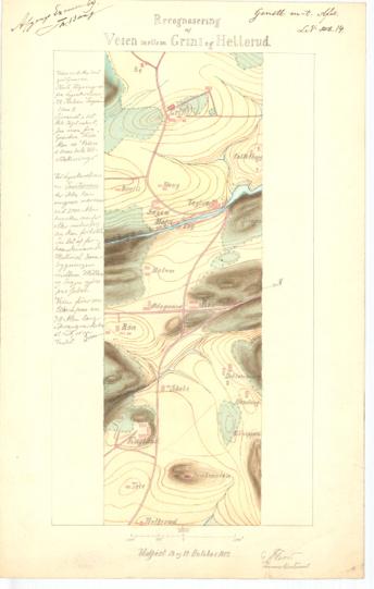 Kristiania amt nr 94-6: Rekognoseringer utført av høyskoleelever; Veien mellem Grini og Hellerud