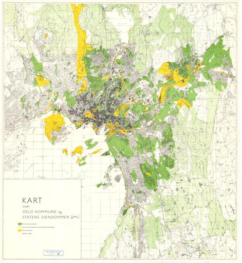 Kristiania amt nr 99: Kart over Oslo kommune og statens eiendommer