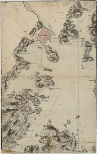Lister og Mandals amt nr 21: Kart over Leden fra Oxø til Christianssand