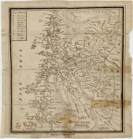 Nordlands amt nr 10: Kart over Helgelands Fogderi