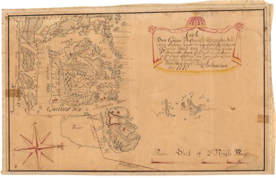 Romsdals amt nr 14a: Carte over Quernes Præstegield beliggende udi Nordmøres Fogderie