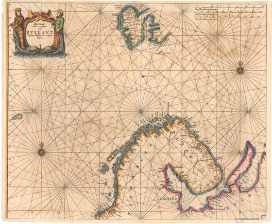 Museumskart 175: Kystkart over Nord-Norge, Russland og Spitsbergen