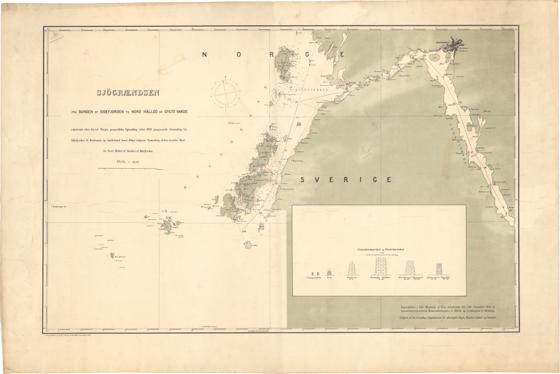 Museumskart 193: Sjøgrændsen fra bunden af Iddefjorden til Nord Hällsö og Gylte varda