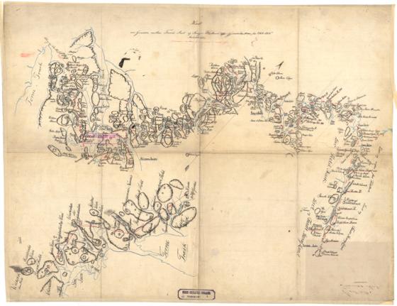 Tromsø amt 6: Kart over Grændsen mellem Tromsø Amt og Swerrige-Rusland