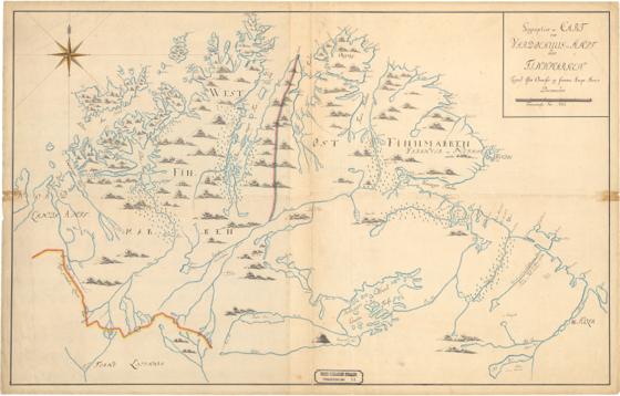 Finmarkens amt nr 11: Geographisk Cart over Wardøehuus Ampt, eller Finnmarken