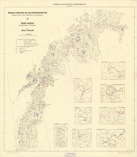 Geologisk kart 52: Norges gruver og malmforekomster II