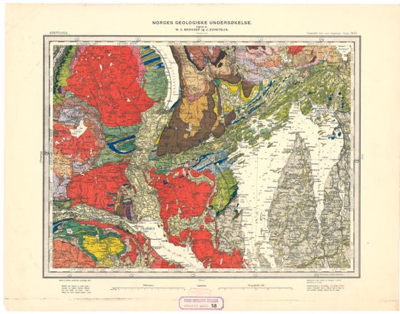 Geologiske kart 58: Den geologiske Undersøgelse, Kristiania