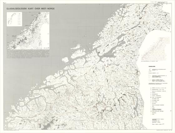 Geologisk kart 122: Glasialgeologisk kart over Midt-Norge