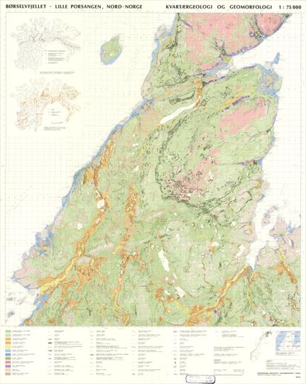 Geologisk kart 125: Børselvfjellet - Lille Porsangen, Nord-Norge