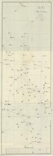 Trigonometrisk grunnlag, dublett 32-1: Kart over trigonometriske punkter foretatt i 1812