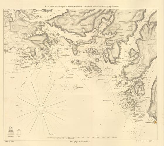 Indseilingen til Sæløer, Korshavn, Ullerøsund, Lodshavn, Ekvaag og Farsund