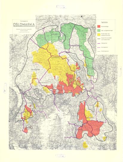 Spesielle kart 131: Fredningsplan for Oslomarka