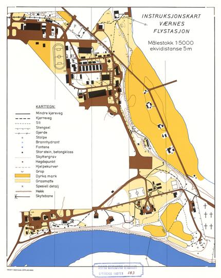 Spesielle kart 183: Instruksjonskart Værnes Flystasjon