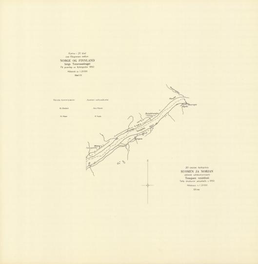 Spesielle kart 172b-20: Kart over riksgrensen mellom Norge og Finland på grunnlag av luftfotografier