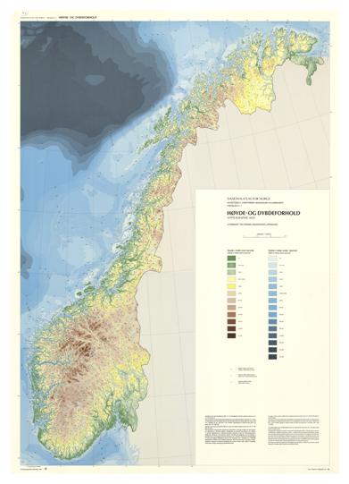 Nasjonalatlas for Norge 96: Høyde og dybdeforhold