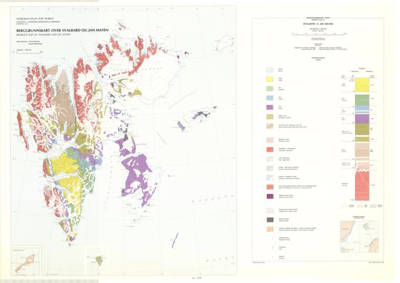 Nasjonalatlas for Norge 114: Berggrunnskart over Svalbard og Jan Mayen