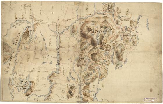 Norge 7: Kart over Terrænet østenfor Kristianiafjorden og langs Grændsen til Baasmo til  Kongsvinger.