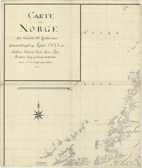 Norge 99-1: Carte over Norge fra Nærøen til Lindesnæs