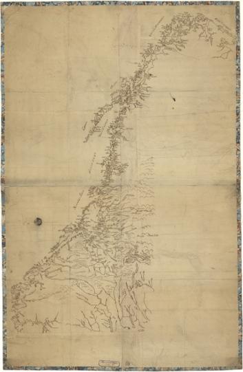 Norge 114: Kart over Trondhjems og Tromsø Stifter