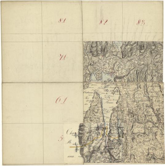 Norge 116-6: Kart over Strøget langs Rigsgrænsen fra Røros sydover