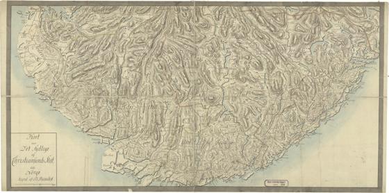 Norge 128-1: Kart over det sydlige af Christianssands Stift udi Norge